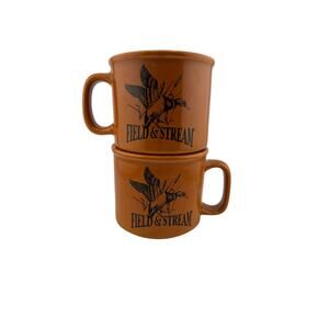 Field and Stream Duck Orange Coffee Tea Hot Cocoa Mugs Set of Two